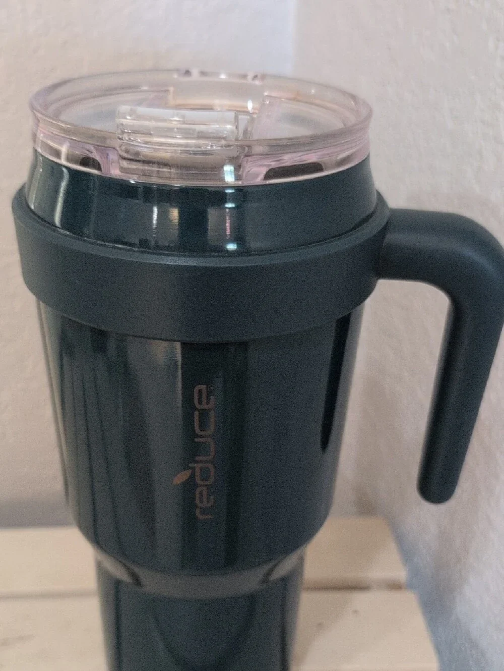 Reduce Dark Web Blue 40 Oz Cold Hot Insulated Travel Mug with Handle Straw Lid